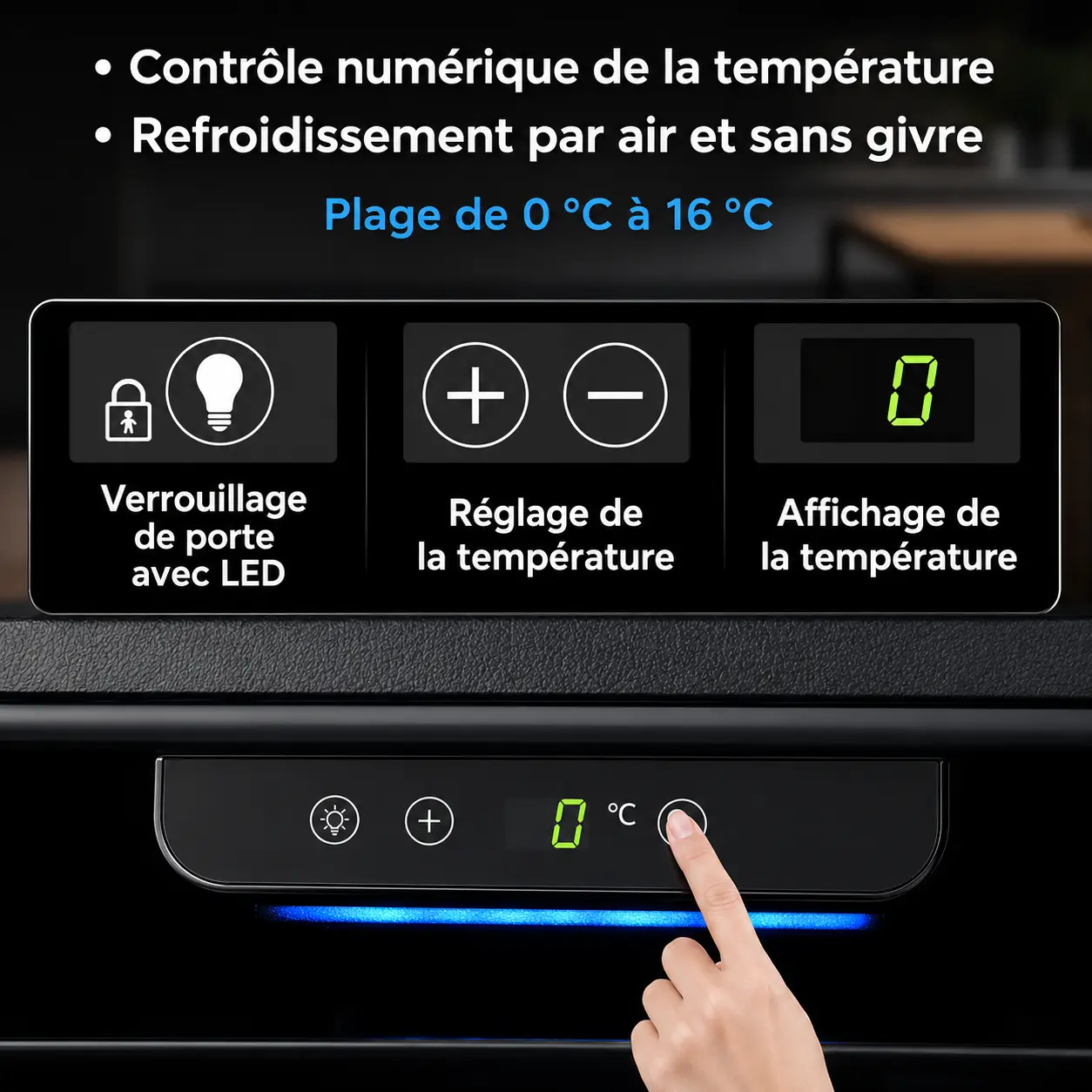 Mini frigo à boissons premium 91 L avec étagères réglables — image 4